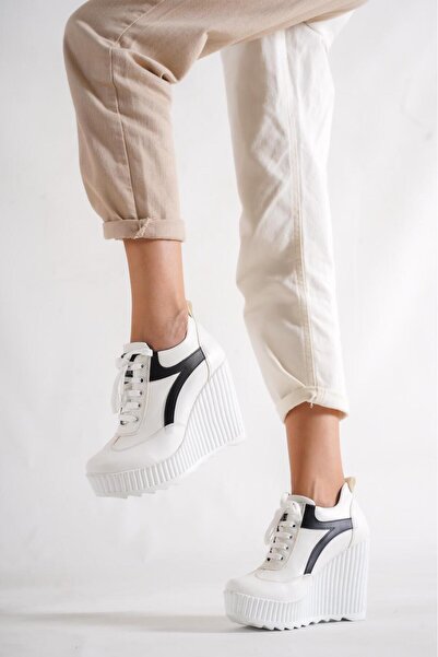 POLO PRESTIGE Boobs Beyaz Dolgu Topuk Kadın Spor Ayakkabı