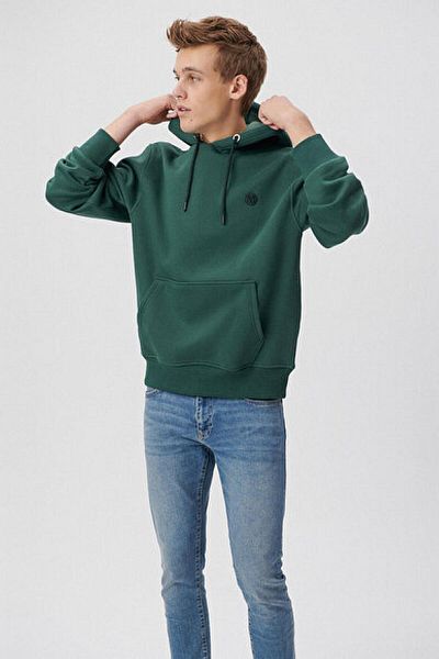 Mavi M065809-71580-fw Hanorac cu glugă Deep Forest Green Hanorac pentru bărbați