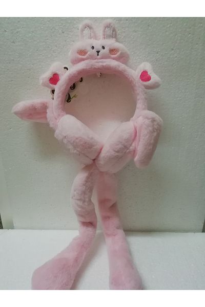 İLHANLAR Plush Earmuff Beanie Hat with Lightless Moving Sound and Playful Ears 6~14 Years