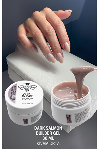 QBEE PROFESSIONAL 30ml Protez Tırnak Jeli Builder Gel Dark Salmon TPO&HEMA FREE
