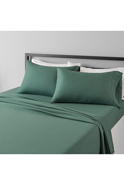 Amazon basics Lightweight Super Soft Microfiber 4-Piece King Bed Sheet Set, Emerald Green
