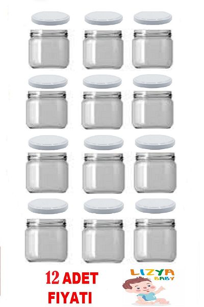 LİZYA BABY Pasabahce Glass Jar White Lid 210 Cc Sticker Gift Yogurt Baby Food Supplementary Food Jar