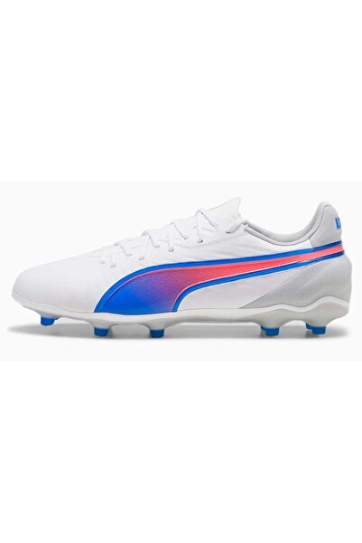 Puma 107863 King Match Fg/Ag Profesyonel Suni/Çim Zemin Erkek Krampon BEYAZ
