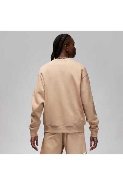 Nike Mj Fleece Crew Unisex Jordan Bej Renk Unisex Sweatshirt