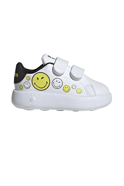 adidas Adidas Boys' Smiley Print Sneakers with Hook and Loop Closure - ADVANTAGE SMILEY CF I