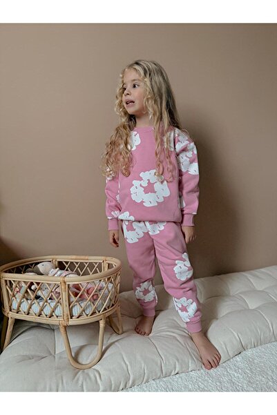 YİGİT BUTİK Yigit Boutique εμπριμέ κάτω και επάνω σετ για κορίτσια