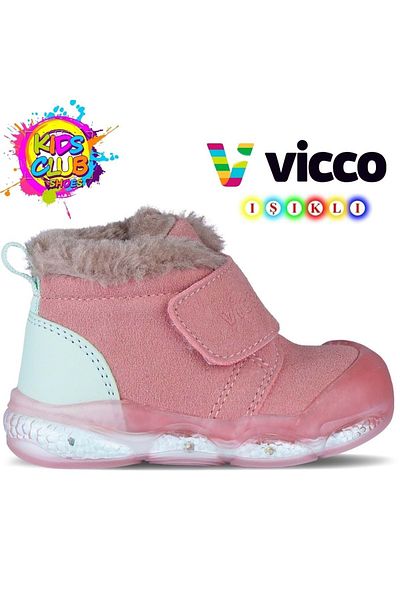 Vicco حذاء Mind Lighted Velcro Baby Girl First Step Boots 946.24k.437