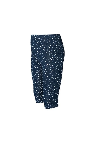 LOVETTI Dark Navy Blue Little Stars Girl's Patterned Knee Length Leggings Capri