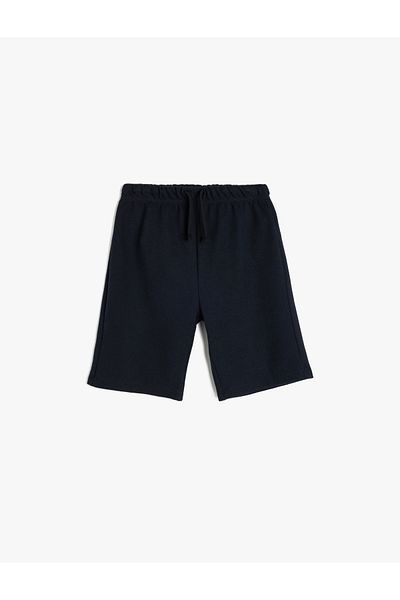 Koton Textured Waist Tie Pocket Detailed Basic Shorts