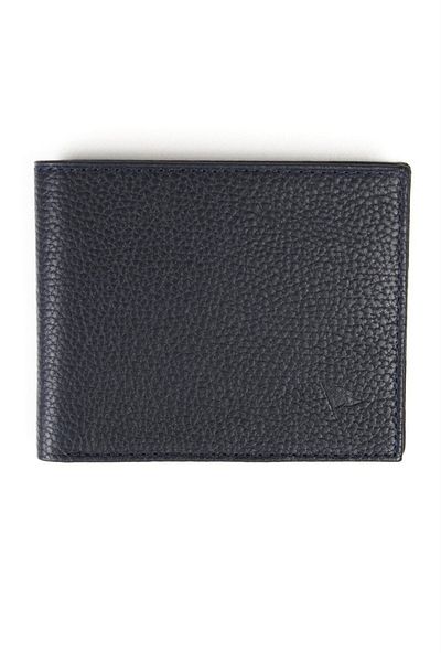 Tudors Genuine Leather Men's Navy Blue Wallet