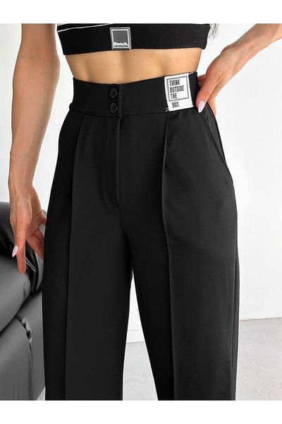 Noa Noa Buttoned Pleated Flexible Palozzo Pants