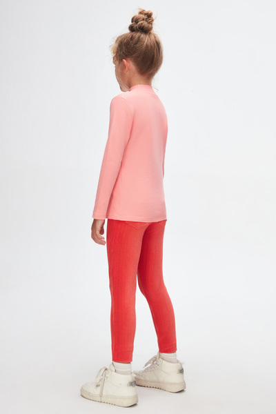 LOVETTI Winter Salmon Basic - Μισό TurtlenecK, μακρυμάνικο μπλουζάκι για κορίτσι