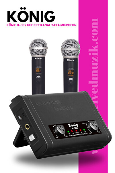 König Köni̇g K-302 El-el 100 Metre Çeki̇m Mesafesi̇ Olan Çi̇ft Kanal Uhf Si̇y...