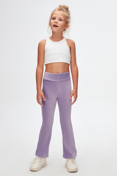 LOVETTI Light Lilac Corduroy Spanish Leg Trousers