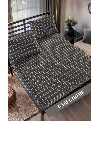 GASEL ÇARŞI SET DE CEARȘAFURI CU PERSONALITATE DUBLĂ BUMBAC CU CARO