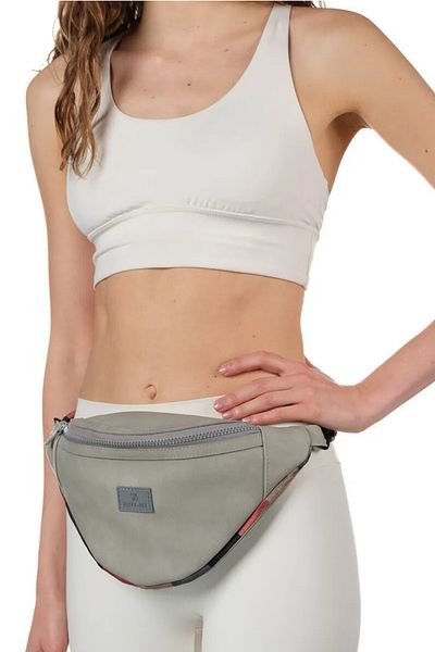 Happy-Nes Lunar Mist Stone Gray Waist and Shoulder Bag - Modern and Functional Bag