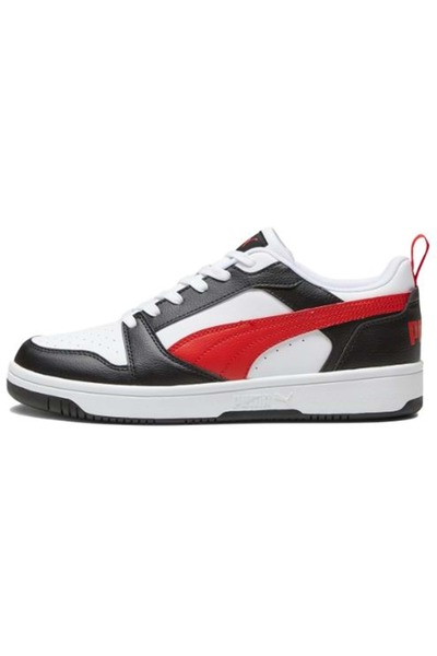 Puma 392328 حذاء رياضي ريباوند V6 منخفض للجنسين أبيض-أحمر