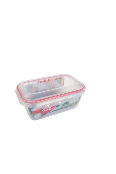 BETTY CROCKER Rectangular Food Container 1600Ml Transparent and Red