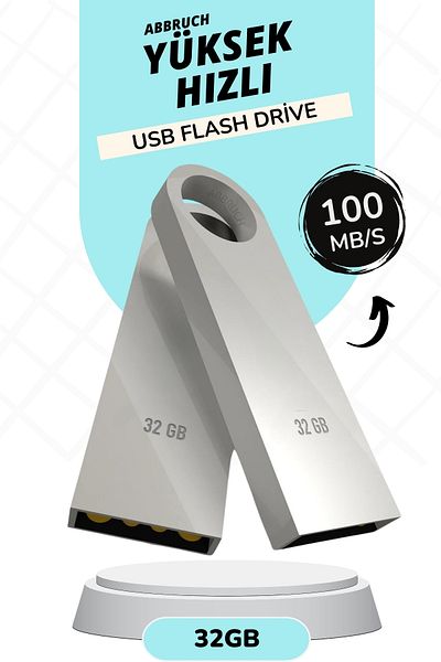 Abbruch محرك ذاكرة فلاش USB فائق السرعة بسعة 32 جيجابايت بتصميم معدني لمتسافر البيانات USB 3.0