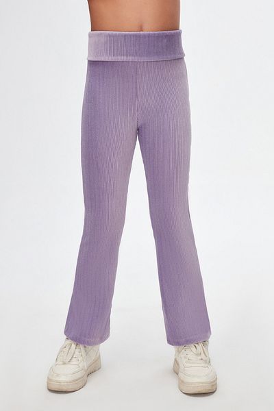 LOVETTI Light Lilac Corduroy Spanish Leg Trousers