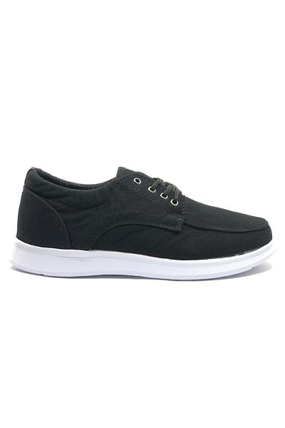 Kocamanlar Ayakkabı Dakırs 23 Vans - Linen Black-White Casual Sneakers