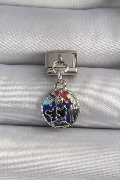 Skygo 316L Steel Silver - World Model Nomination Charm, Dangle - Tj-Bc1117