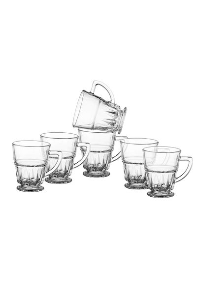 Dania 6-piece glass tea cup set