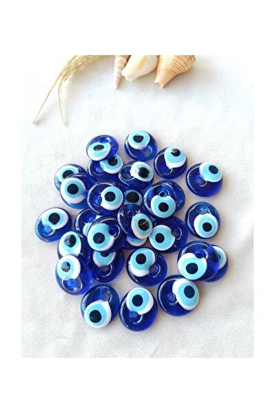 312 KONSEPT 20 bucăți de mărgele de sticlă cu ochi rău de 3 cm și 5 metri de ...