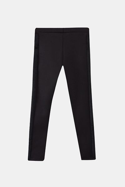 LOVETTI Black Girl's Full Raised Side Panel Feather Nova Leggings