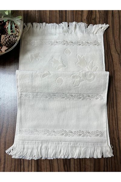 mihriban 2 bucăți 30x50cm Jacquard Soft Etamin - Prosop de față cu franjuri, broderie