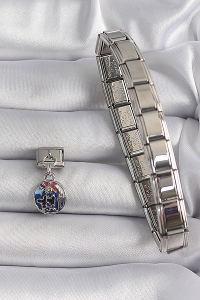 Skygo 316L Steel Silver - World Model Nomination Charm, Dangle - Tj-Bc1117