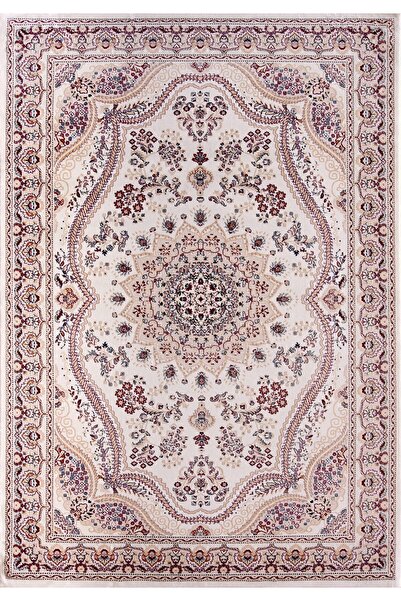 Beşler Premium Yüksek Kalite Dokuma Krem Ev ve Ofis Halısı % 100 Polyester