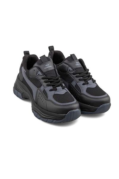 Kocamanlar Ayakkabı Lambırlent 105 Thick Sole Sneaker Unisex Sports Shoes BLACK