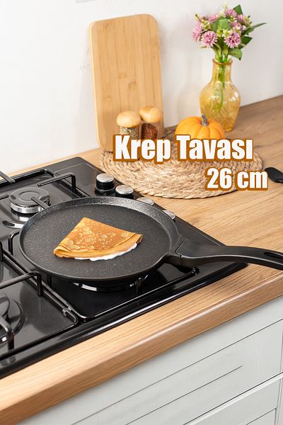 Lines Durable Round Casting Crepe Pan 26 cm