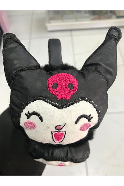 GA Mark Black Children's Plush Headphones with Kuromi Figure