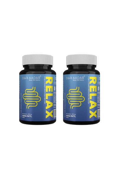Aadar Re-lax Capsule for Constipation Relief 60 Capsules Pack of 2