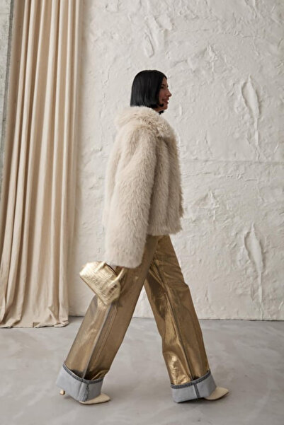 MODA Bej Kısa Kürk