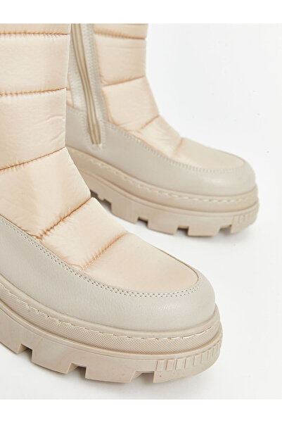 LC Waikiki Beige Zippered Women's Snow Boots