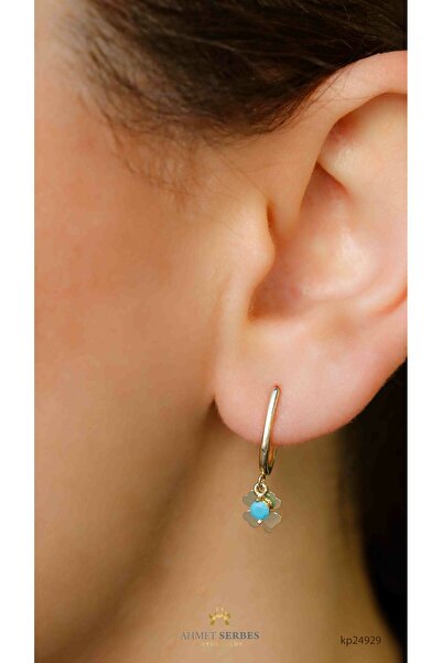 Ahmet Serbes Kuyumculuk Yonca Sallantılı AltınKüpe