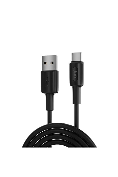 Juo 66w Usb-a To Usb Type-c Silikon Hızlı Şarj Ve Data Kablosu 1 Metre Siyah