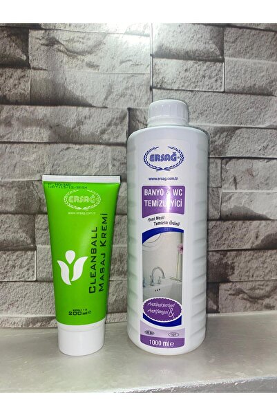 Ersağ Ersağ Cleanball Masaj Kremi 200ml Alana Banyo wc 1000ML Hediye ASF