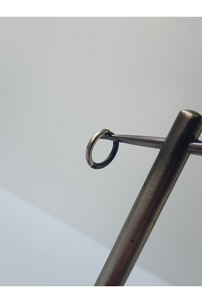 kurukafagift 10 mm Stainless Steel Hoop Earrings - Silver and Black Pieces Selling Single