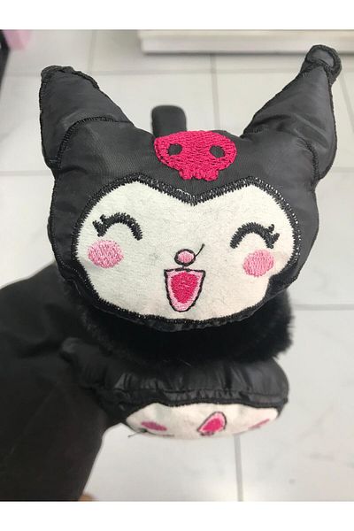 GA Mark Black Children's Plush Headphones with Kuromi Figure