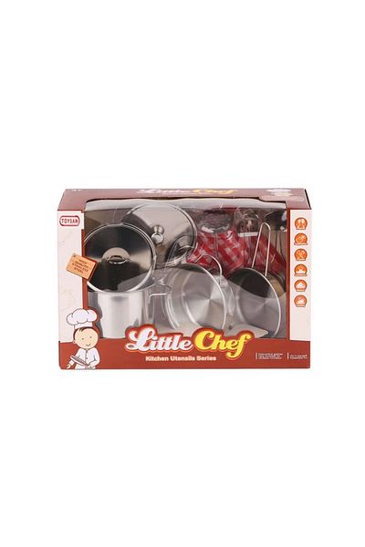 KdrElektronik 668-C1 Model Small Clear Metal Pot Set - Toysan Children's Toy