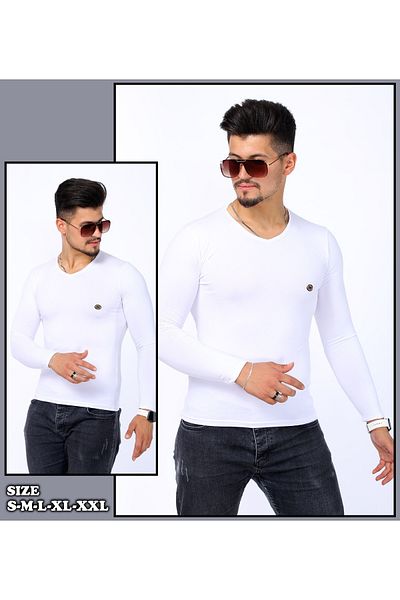 ASSAF Men's Long Sleeve Compression Body Fitness T-Shirt