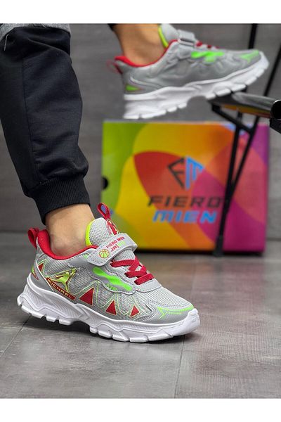 homiro Pantofi sport pentru copii unisex - cu bandă și talpă Faylon, culoare gheață