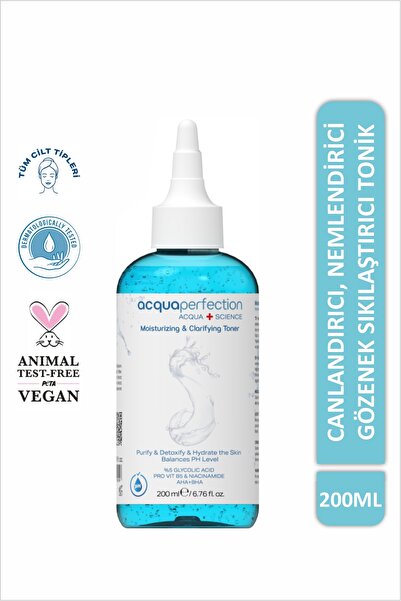 Acqua Perfection Moisturizing & Clarifying Nemlendirici ve Temizleyici Tonik ...