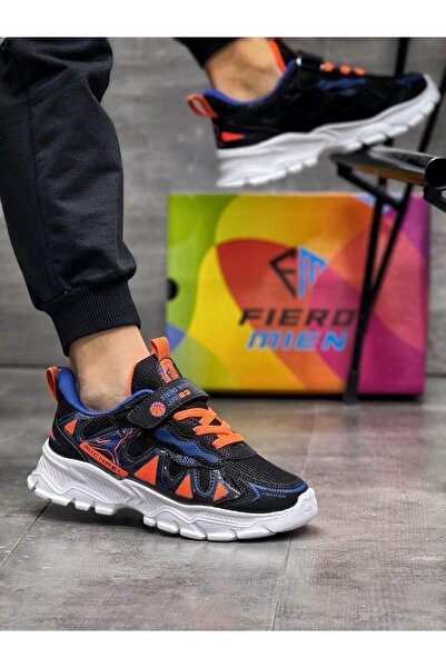 homiro Unisex Παιδικά Αθλητικά Παπούτσια - Μπάντες, Σόλα Faylon, Μαύρο-Πορτοκαλί