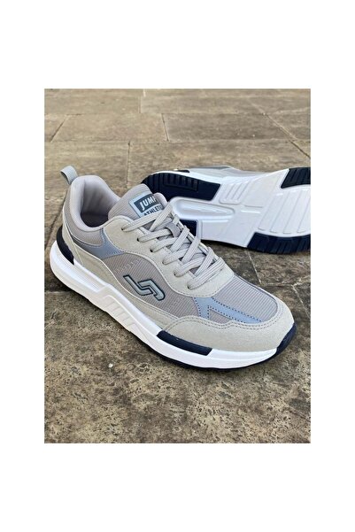 Jump 31179 Unisex GRİ Ortopedik Memory Foam Hafızalı Tabanlık Sneaker Rahat Yürüyüş Spor Ayakkabı