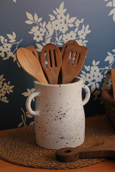 Mogolune İskandinav Tarz El Yapımı Çömlek Vazo & Kaşıklık Dekoratif Çömlek, S...